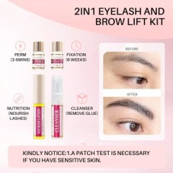 ICONSIGN 2IN1 Professzionális Fast Perming Lash Liftng Kit, 6-8 hétig tartó szempillaspirál szempilla javító szemöldök lamináló 