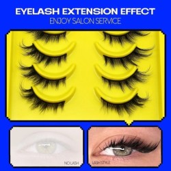 GROINNEYA Cat Eye Lashes Faux Mink Szempilla Szárnyas Vég Szem Megnyújtott Szempilla Cross Wispy Full Strip Lashes Szempilla hos