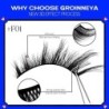 GROINNEYA Cat Eye Lashes Faux Mink Szempilla Szárnyas Vég Szem Megnyújtott Szempilla Cross Wispy Full Strip Lashes Szempilla hos