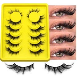 GROINNEYA Cat Eye Lashes Faux Mink Szempilla Szárnyas Vég Szem Megnyújtott Szempilla Cross Wispy Full Strip Lashes Szempilla hos