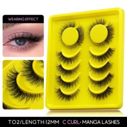 GROINNEYA Cat Eye Lashes Faux Mink Szempilla Szárnyas Vég Szem Megnyújtott Szempilla Cross Wispy Full Strip Lashes Szempilla hos