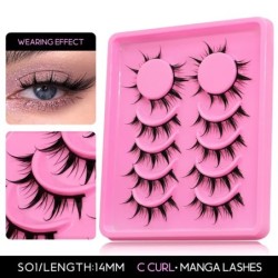 GROINNEYA Cat Eye Lashes Faux Mink Szempilla Szárnyas Vég Szem Megnyújtott Szempilla Cross Wispy Full Strip Lashes Szempilla hos