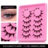 GROINNEYA Cat Eye Lashes Faux Mink Szempilla Szárnyas Vég Szem Megnyújtott Szempilla Cross Wispy Full Strip Lashes Szempilla hos