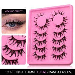 GROINNEYA Cat Eye Lashes Faux Mink Szempilla Szárnyas Vég Szem Megnyújtott Szempilla Cross Wispy Full Strip Lashes Szempilla hos