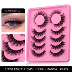 GROINNEYA Cat Eye Lashes Faux Mink Szempilla Szárnyas Vég Szem Megnyújtott Szempilla Cross Wispy Full Strip Lashes Szempilla hos