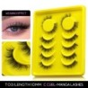 GROINNEYA Cat Eye Lashes Faux Mink Szempilla Szárnyas Vég Szem Megnyújtott Szempilla Cross Wispy Full Strip Lashes Szempilla hos