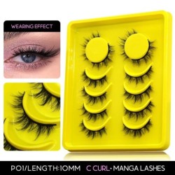 GROINNEYA Cat Eye Lashes Faux Mink Szempilla Szárnyas Vég Szem Megnyújtott Szempilla Cross Wispy Full Strip Lashes Szempilla hos