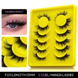 GROINNEYA Cat Eye Lashes Faux Mink Szempilla Szárnyas Vég Szem Megnyújtott Szempilla Cross Wispy Full Strip Lashes Szempilla hos