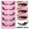 GROINNEYA Invisible Band Lashes 5/7 pár 3d Mink Lashes rövid hosszúságú átlátszó szár puha, természetes hatású szempilla hosszab