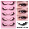 GROINNEYA Invisible Band Lashes 5/7 pár 3d Mink Lashes rövid hosszúságú átlátszó szár puha, természetes hatású szempilla hosszab