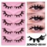 GROINNEYA Invisible Band Lashes 5/7 pár 3d Mink Lashes rövid hosszúságú átlátszó szár puha, természetes hatású szempilla hosszab