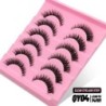 GROINNEYA Invisible Band Lashes 5/7 pár 3d Mink Lashes rövid hosszúságú átlátszó szár puha, természetes hatású szempilla hosszab