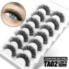 GROINNEYA Invisible Band Lashes 5/7 pár 3d Mink Lashes rövid hosszúságú átlátszó szár puha, természetes hatású szempilla hosszab