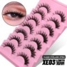 GROINNEYA Invisible Band Lashes 5/7 pár 3d Mink Lashes rövid hosszúságú átlátszó szár puha, természetes hatású szempilla hosszab