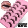 GROINNEYA Invisible Band Lashes 5/7 pár 3d Mink Lashes rövid hosszúságú átlátszó szár puha, természetes hatású szempilla hosszab