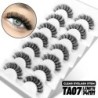 GROINNEYA Invisible Band Lashes 5/7 pár 3d Mink Lashes rövid hosszúságú átlátszó szár puha, természetes hatású szempilla hosszab