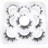 Lashes 5 Pairs DD curl Russian Strips Lashes Faux Mink Lashes 3D Mink Lashes Fox Eyes Natural műszempillák szempilla hosszabbítá