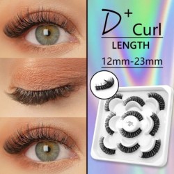 Lashes 5 Pairs DD curl Russian Strips Lashes Faux Mink Lashes 3D Mink Lashes Fox Eyes Natural műszempillák szempilla hosszabbítá