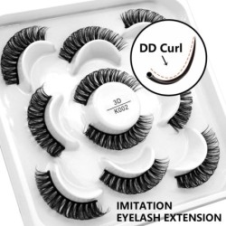 Lashes 5 Pairs DD curl Russian Strips Lashes Faux Mink Lashes 3D Mink Lashes Fox Eyes Natural műszempillák szempilla hosszabbítá