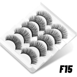 Lashes 5 Pairs DD curl Russian Strips Lashes Faux Mink Lashes 3D Mink Lashes Fox Eyes Natural műszempillák szempilla hosszabbítá