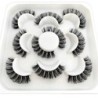 Lashes 5 Pairs DD curl Russian Strips Lashes Faux Mink Lashes 3D Mink Lashes Fox Eyes Natural műszempillák szempilla hosszabbítá