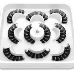 Lashes 5 Pairs DD curl Russian Strips Lashes Faux Mink Lashes 3D Mink Lashes Fox Eyes Natural műszempillák szempilla hosszabbítá