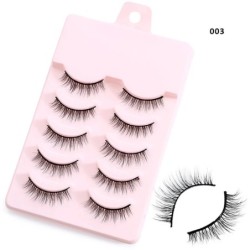 5/8 pár 3D Mink Lashes természetes műszempillák drámai volumenű műszempillák smink szempilla hosszabbító selyem szempillák