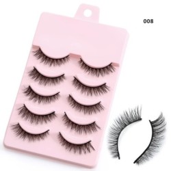 5/8 pár 3D Mink Lashes természetes műszempillák drámai volumenű műszempillák smink szempilla hosszabbító selyem szempillák