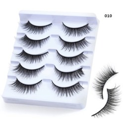 5/8 pár 3D Mink Lashes természetes műszempillák drámai volumenű műszempillák smink szempilla hosszabbító selyem szempillák