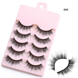 5/8 pár 3D Mink Lashes természetes műszempillák drámai volumenű műszempillák smink szempilla hosszabbító selyem szempillák