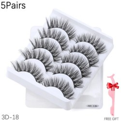 5/8 pár 3D Mink Lashes természetes műszempillák drámai volumenű műszempillák smink szempilla hosszabbító selyem szempillák