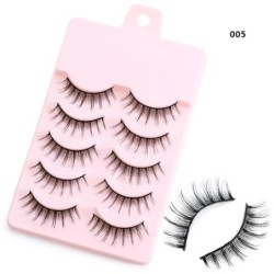 5/8 pár 3D Mink Lashes természetes műszempillák drámai volumenű műszempillák smink szempilla hosszabbító selyem szempillák