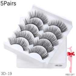 5/8 pár 3D Mink Lashes természetes műszempillák drámai volumenű műszempillák smink szempilla hosszabbító selyem szempillák