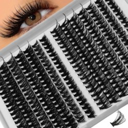 30D/40D Egyedi szempillák 280db Cluster Lashes DIY szempillahosszabbító 9-15mm vegyes hosszúságú, Wispy Cluster újrafelhasználha