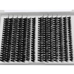 30D/40D Egyedi szempillák 280db Cluster Lashes DIY szempillahosszabbító 9-15mm vegyes hosszúságú, Wispy Cluster újrafelhasználha