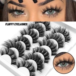 GROINNEYA műszempillák macskaszem bolyhos műszempillák 8D Wispy Lashes 5/6 páros csomag drámai hosszú, vastag volumen szempillák