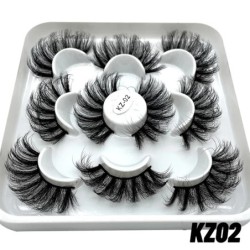 GROINNEYA műszempillák macskaszem bolyhos műszempillák 8D Wispy Lashes 5/6 páros csomag drámai hosszú, vastag volumen szempillák