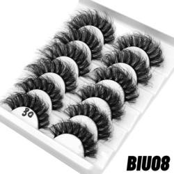 GROINNEYA műszempillák macskaszem bolyhos műszempillák 8D Wispy Lashes 5/6 páros csomag drámai hosszú, vastag volumen szempillák