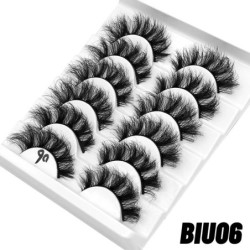 GROINNEYA műszempillák macskaszem bolyhos műszempillák 8D Wispy Lashes 5/6 páros csomag drámai hosszú, vastag volumen szempillák