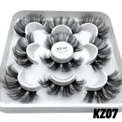 GROINNEYA műszempillák macskaszem bolyhos műszempillák 8D Wispy Lashes 5/6 páros csomag drámai hosszú, vastag volumen szempillák