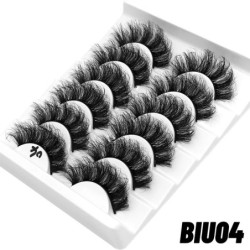 GROINNEYA műszempillák macskaszem bolyhos műszempillák 8D Wispy Lashes 5/6 páros csomag drámai hosszú, vastag volumen szempillák