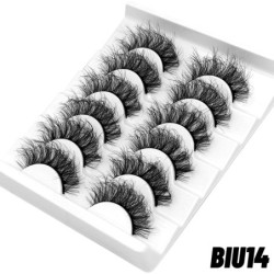 GROINNEYA műszempillák macskaszem bolyhos műszempillák 8D Wispy Lashes 5/6 páros csomag drámai hosszú, vastag volumen szempillák