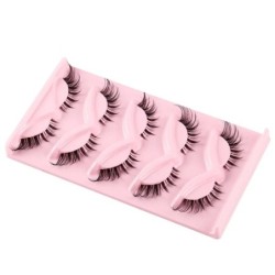 5 pár műszempilla Cat Eye természetes kúpos félszempilla Rókaszem Szárnyas macskaszem Mink szempilla meghosszabbító smink