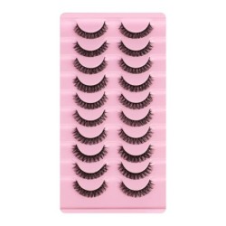 10 pár szempilla D Curl Russian Lashes 3D Mink szempilla Újrafelhasználható bolyhos orosz csíkos szempillák