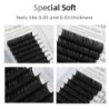 NAGARAKU Flat Ellipse Eyelash Split Tips matt szürke fekete színű szuper puha gyengéd természetes szempilla hosszabbító lapos fo