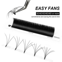 Hot Selling Winky Beauty 0.03/0.05/0.07 CD curl Easy Fanning Lashes Volume Mega Eyelashes Extension Self Blooming Eyelashes