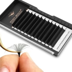 Hot Selling Winky Beauty 0.03/0.05/0.07 CD curl Easy Fanning Lashes Volume Mega Eyelashes Extension Self Blooming Eyelashes