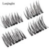 1 pár Mágneses szempilla Puha természetes haj Mink Lashes 3D Mink Fake Lash Dramatic EyeLashes Smink eszköz hosszabbító műszempi