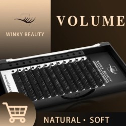 Winky Beauty Individual Volume Eyelash Extension C/CC/D/DD Curl Lashes Extension Russian Volume Eyelashes Matte Faux Mink Lashes