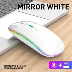 Táblatelefon Számítógép Bluetooth vezeték nélküli egér töltés Luminous 2.4G USB vezeték nélküli egér hordozható egér